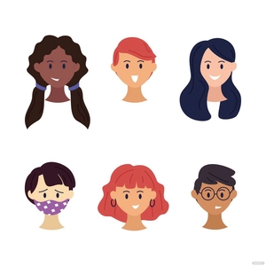 Cartoon Human Head Vector