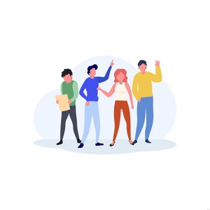 Flat People Illustration