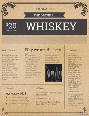 Vintage Newspaper Flyer Template