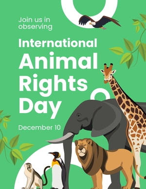International Animal Rights Day Flyer Template