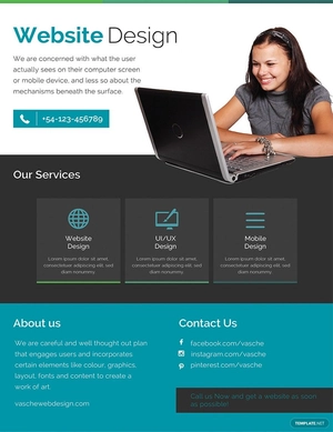 Website Design Flyer Template