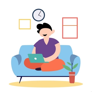 Flat Man Illustration