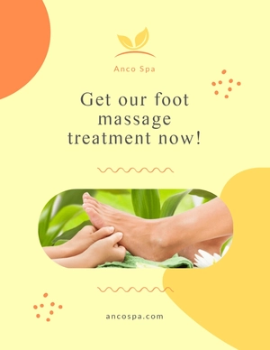 Simple Massage Flyer Template