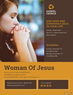 Woman of Jesus Flyer Template