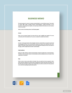 Business Memo Template