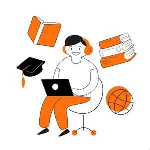 Remote Learning Illustration