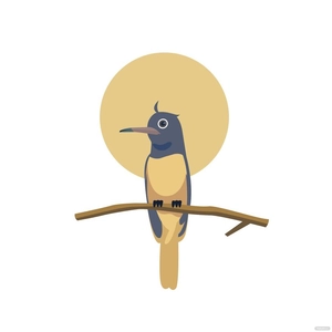 Sitting Bird Vector