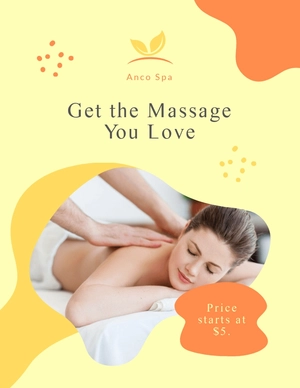 Creative Massage Advertising Flyer Template