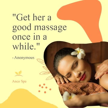 Free Massage Quote For Her Post, Instagram, Facebook Template to Edit Online