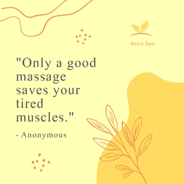 Free Simple Massage Quote Post, Instagram, Facebook Template to Edit Online