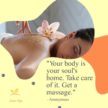Free Deep Massage Quote Post, Instagram, Facebook Template to Edit Online