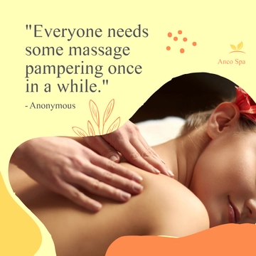 Free Massage Pampering Quote Post, Instagram, Facebook Template to Edit Online