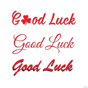 Red Good Luck Vector