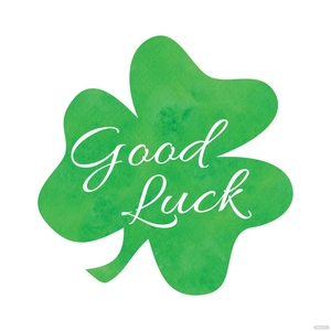 Watercolor Good Luck Vector