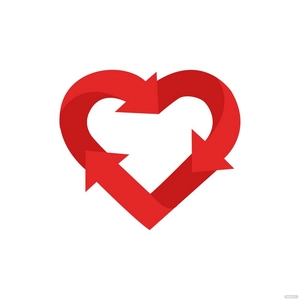 Recycle Heart Vector
