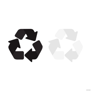 Black And White Recycle Vector