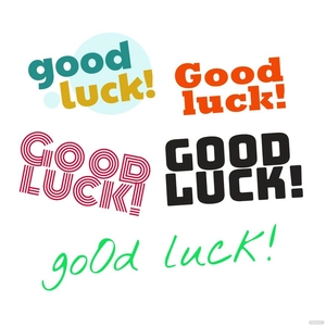 Good Luck Text Vector