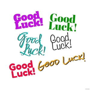 Good Luck Typography Vector