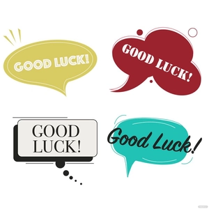 Speech Bubble Good Luck Vector