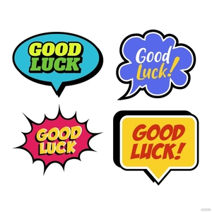 Comic Bubble Good Luck Vector