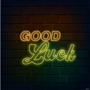 Neon Good Luck Vector