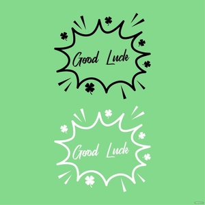 Black and White Goodluck Vector