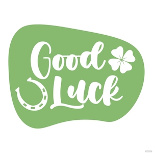 White Good Luck Vector