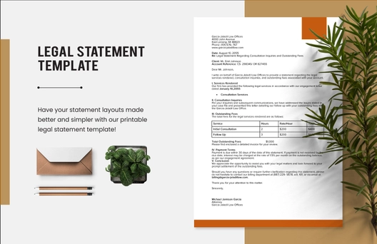 Legal Statement Template