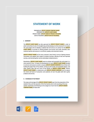 Statement of Work Template