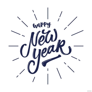 Blue Happy New Year Vector