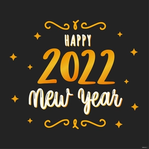 Gold Happy New Year Vector