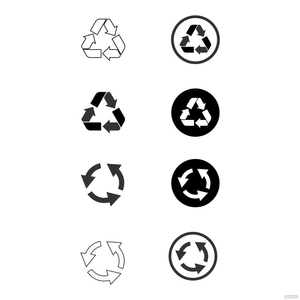 Black Recycle Vector
