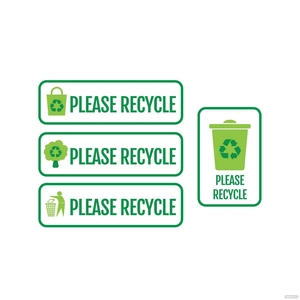 Please Recycle Sign Vector