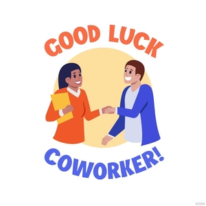 Coworker Good Luck Vector
