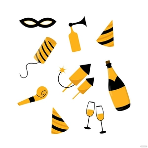 New Year Symbols Vector