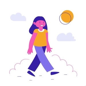 Woman Walking Illustration