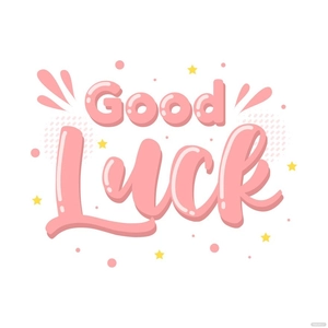 Pink Good Luck Vector