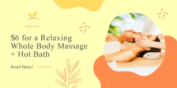 Free Relaxing Massage Banner Template to Edit Online