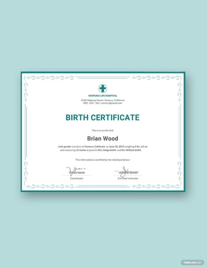 Birth Certificate Template