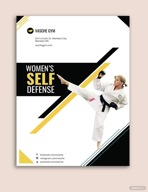 Women's Self Defense Flyer Template