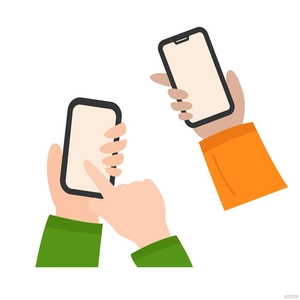 Hand Holding Phone Vector