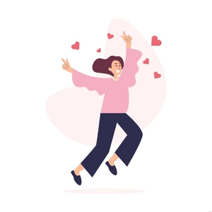 Happy Woman Illustration