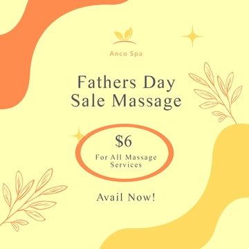 Free Animated Fathers Day Sale Massage Post, Instagram, Facebook Template to Edit Online