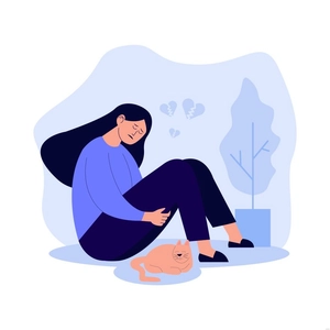 Sad Woman Illustration