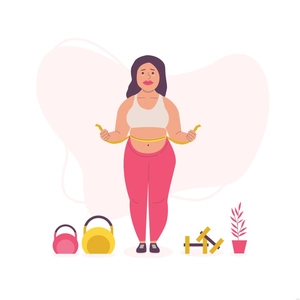 Fat Woman Illustration