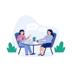 Woman Sitting Illustration