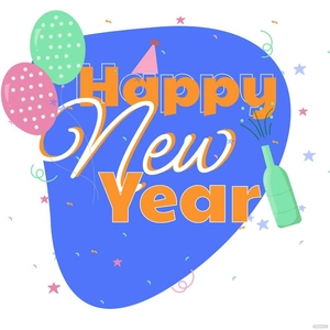 Creative Happy New Year Vector