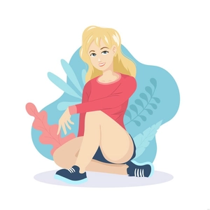 Blonde Woman Illustration