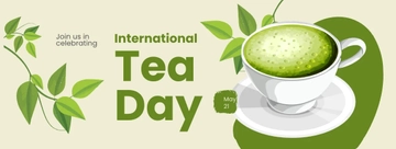 Free International Tea Day Facebook Cover Template to Edit Online