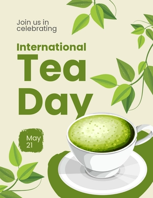 International Tea Day Flyer Template